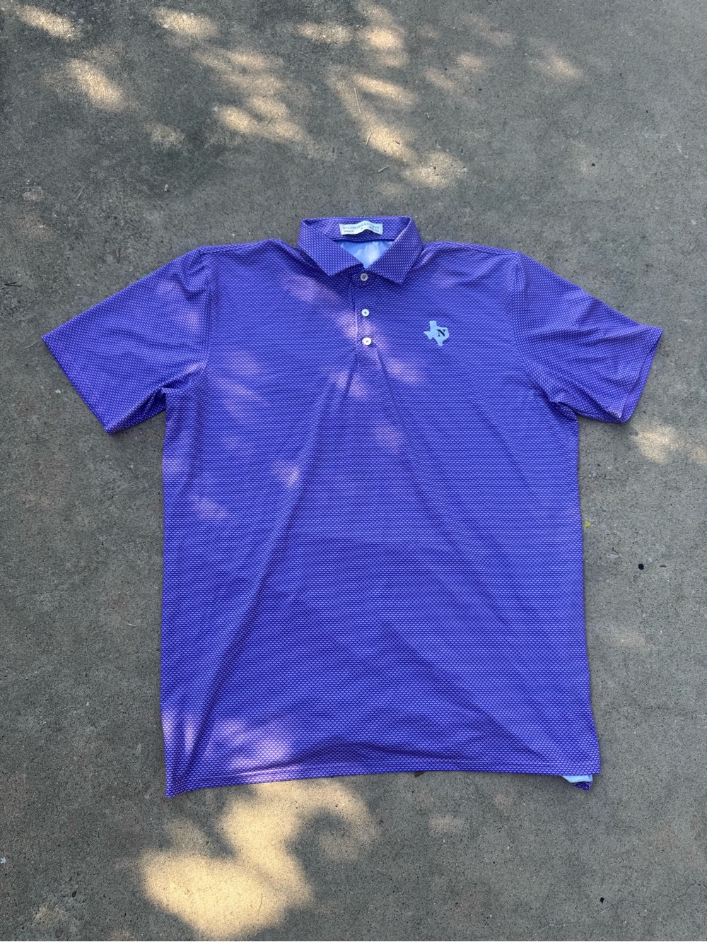 Holderness & Bourne Mens Tailored Fit Golf Polo Shirt Purple Blue XL